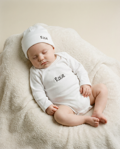 Gepersonaliseerd romper setje wit
