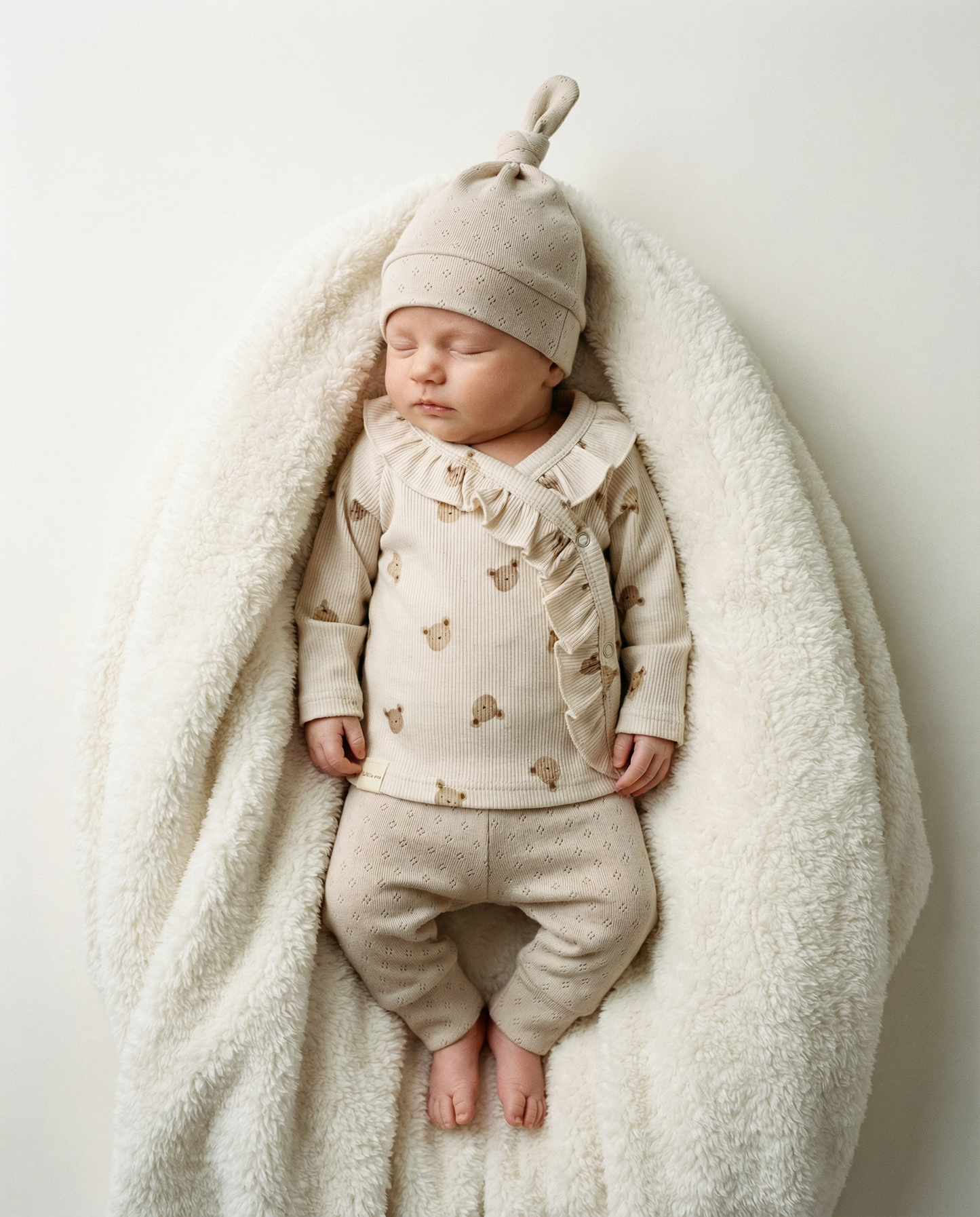 Overslag shirtje ruffel baby rib little one bears