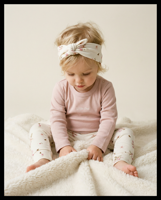 Headband little one flowers pink