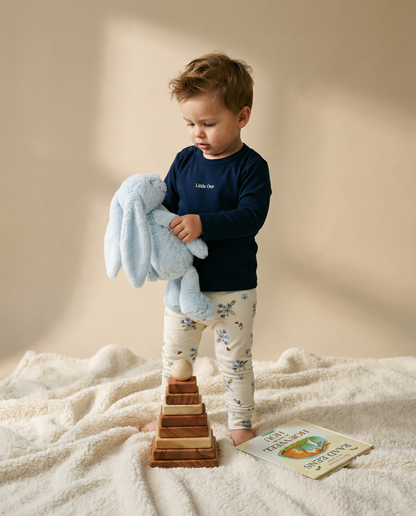 Legging little one flowers blue