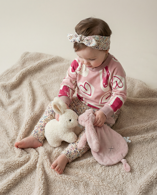 Sweater sweet hearts pink