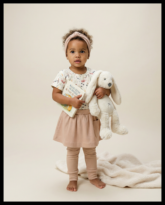 Baby-Leggings mit gerippten Schmetterlingen