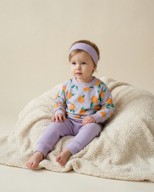 Baby leggings with ribbed butterflies