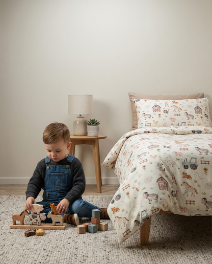 Toddler / duvet cover farm animals
